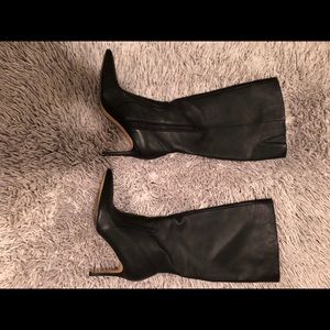 Black Suede High Heel Boots